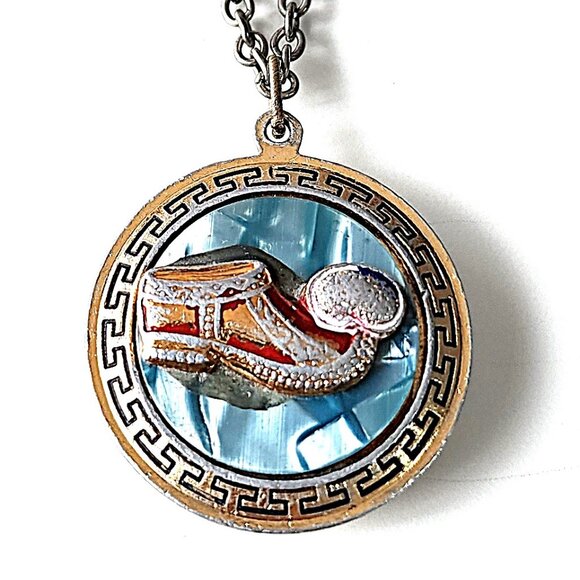 Reversible Greek pendant necklace - Picture 3 of 7